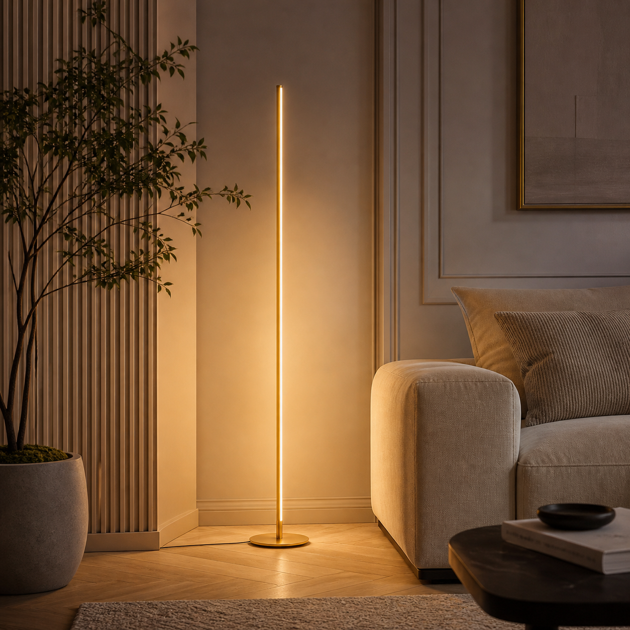Premium Linear LED Floor Lamp – Modern Standing Light