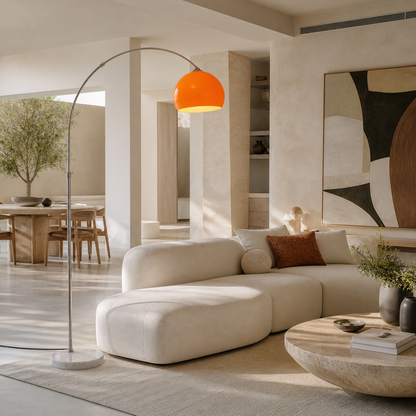 Adjustable Arc Floor Lamp – Modern Dome Standing Light