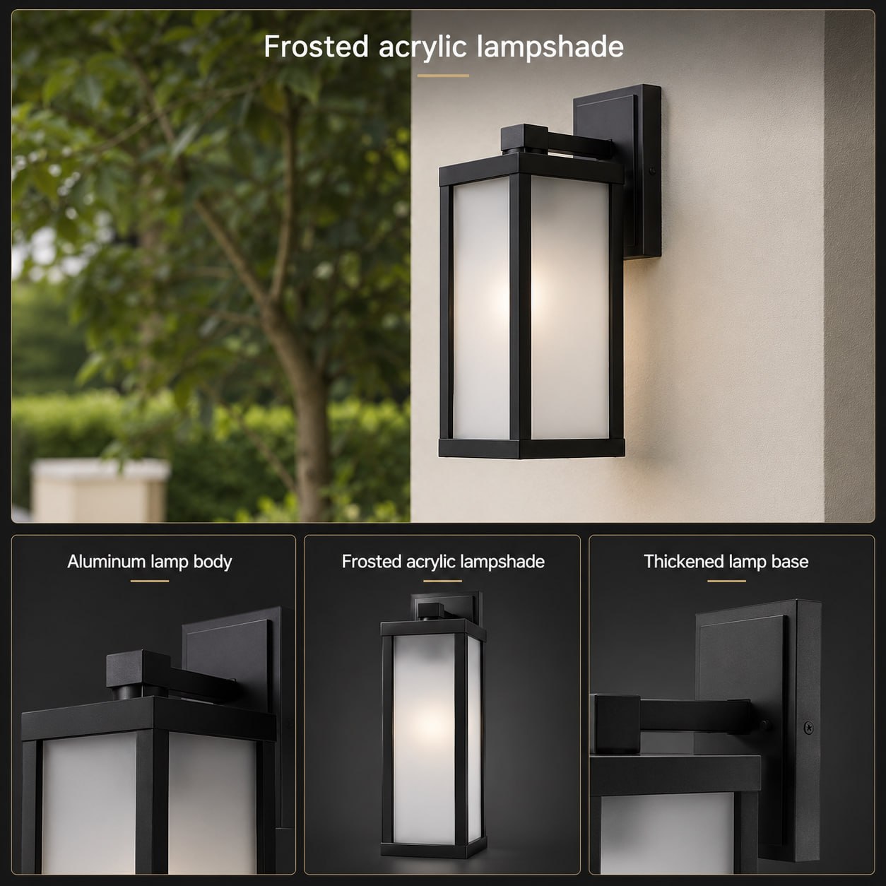 Outdoor Wall Lantern – Waterproof LED Porch Light for Garden, Patio & Villa Exterior