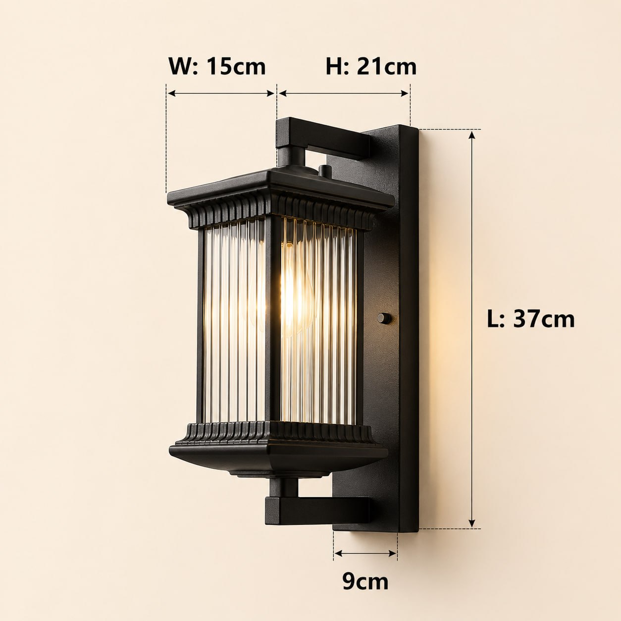 Outdoor Wall Lantern – Waterproof LED Porch Light for Garden, Patio & Villa Exterior